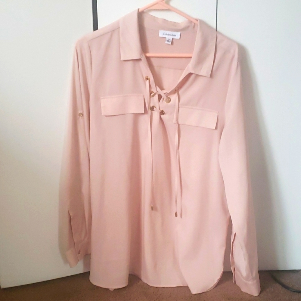 Peachy Calvin Klein blouse.
